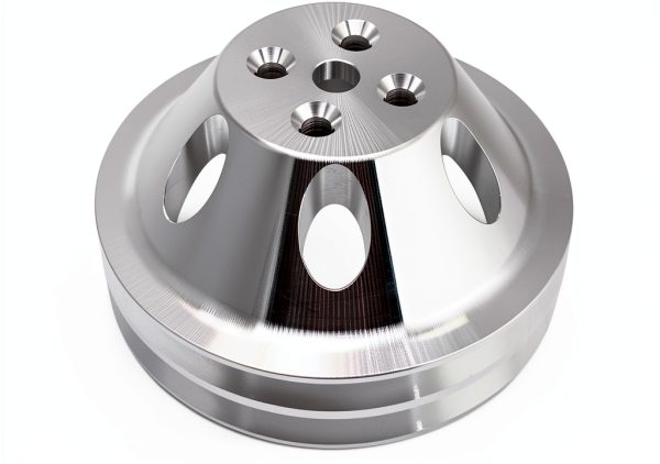 GSKMOTOR SBC 350 Double Groove Pulley for Small Block Chevy-1
