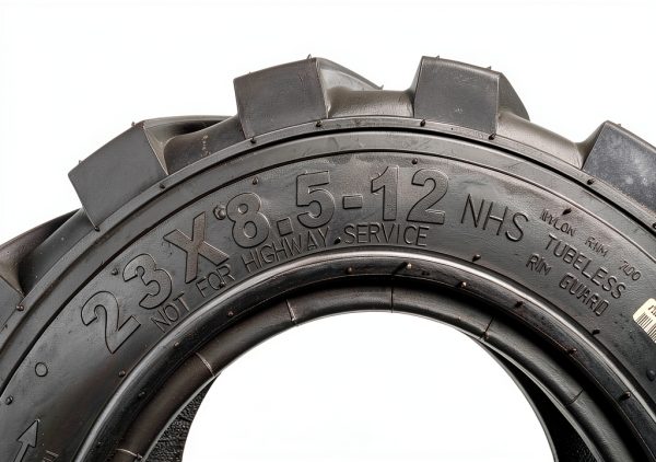 HORSESHOE 23x8.5-12 R-4 Heavy Duty Skid Steer Tire with Rim Guard-4