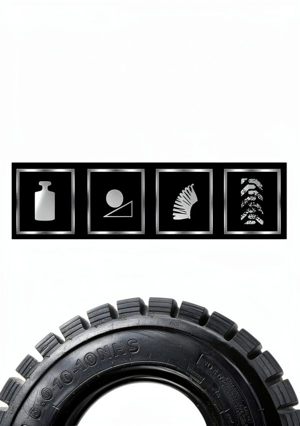 6.50-10 Forklift Tire GarveeTech DH-901 Heavy Duty 2-Piece Set-6