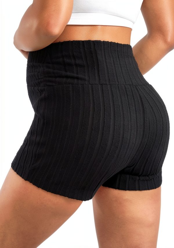 Women's Maternity Shorts ComfortFit Elastic Waist Black XX-Large-1