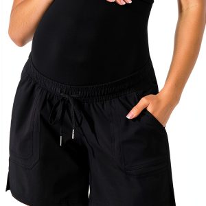 Maternity Sport Hiking Shorts by Maacie Black S Lightweight Yoga-0