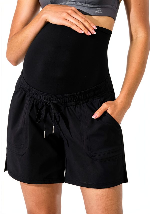 Maternity Sport Hiking Shorts by Maacie Black S Lightweight Yoga-0