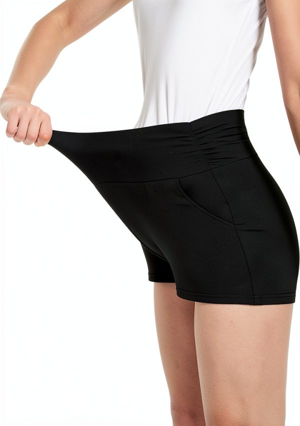 Maternity Shorts Loose Fit Pregnancy Yoga Lounge Pants with Pockets-2